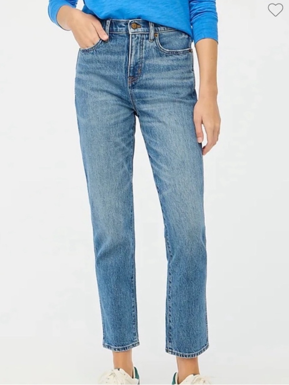 J. Crew Factory Vintage Straight Jeans Light Wash High Rise Size 25